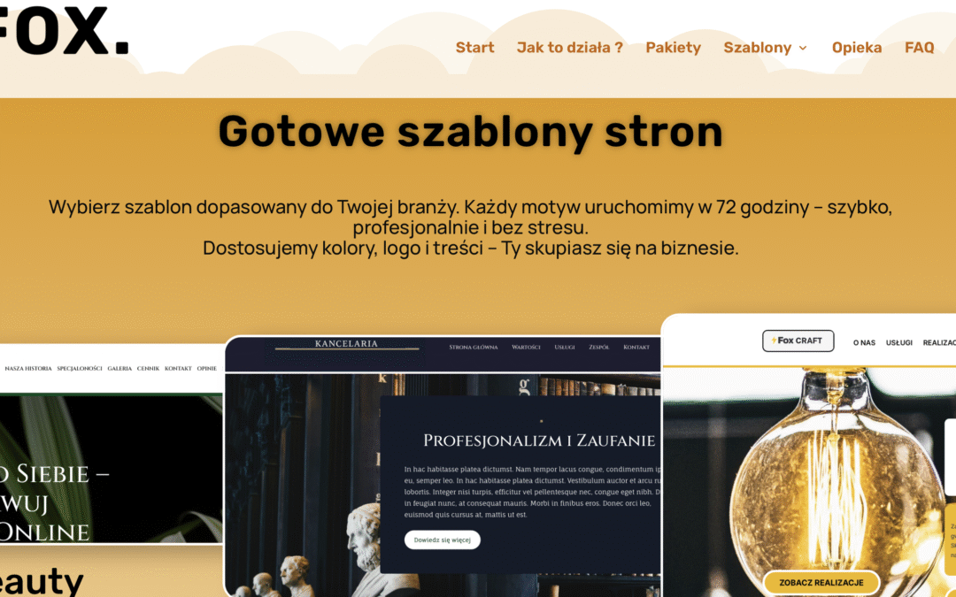Szablony w ofercie